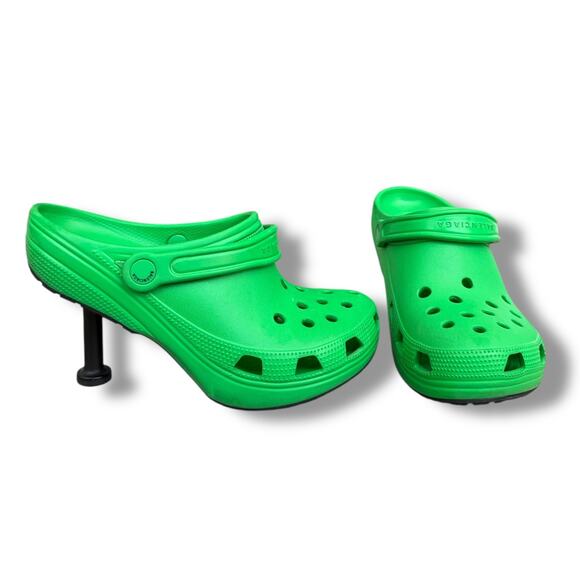 Balenciaga Rubber Crocs Madame in Grass Green sz 41 - Picture 1 of 7